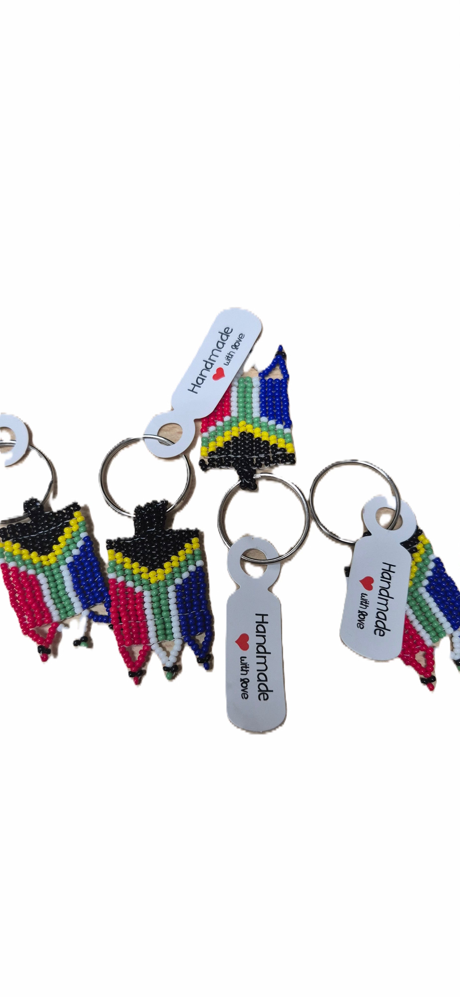 Beaded South African flag Keyring
