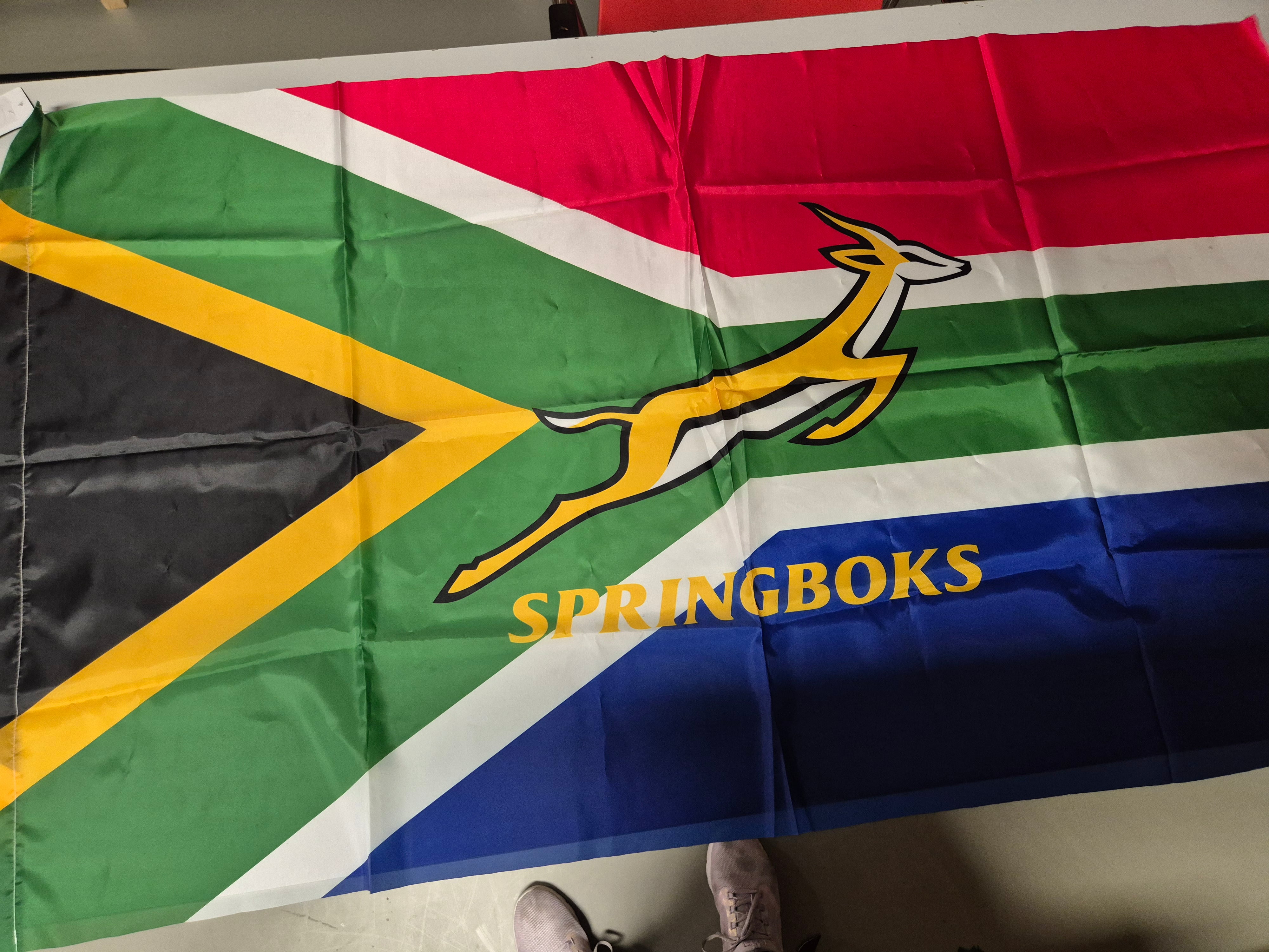 South african Flag with Springbok