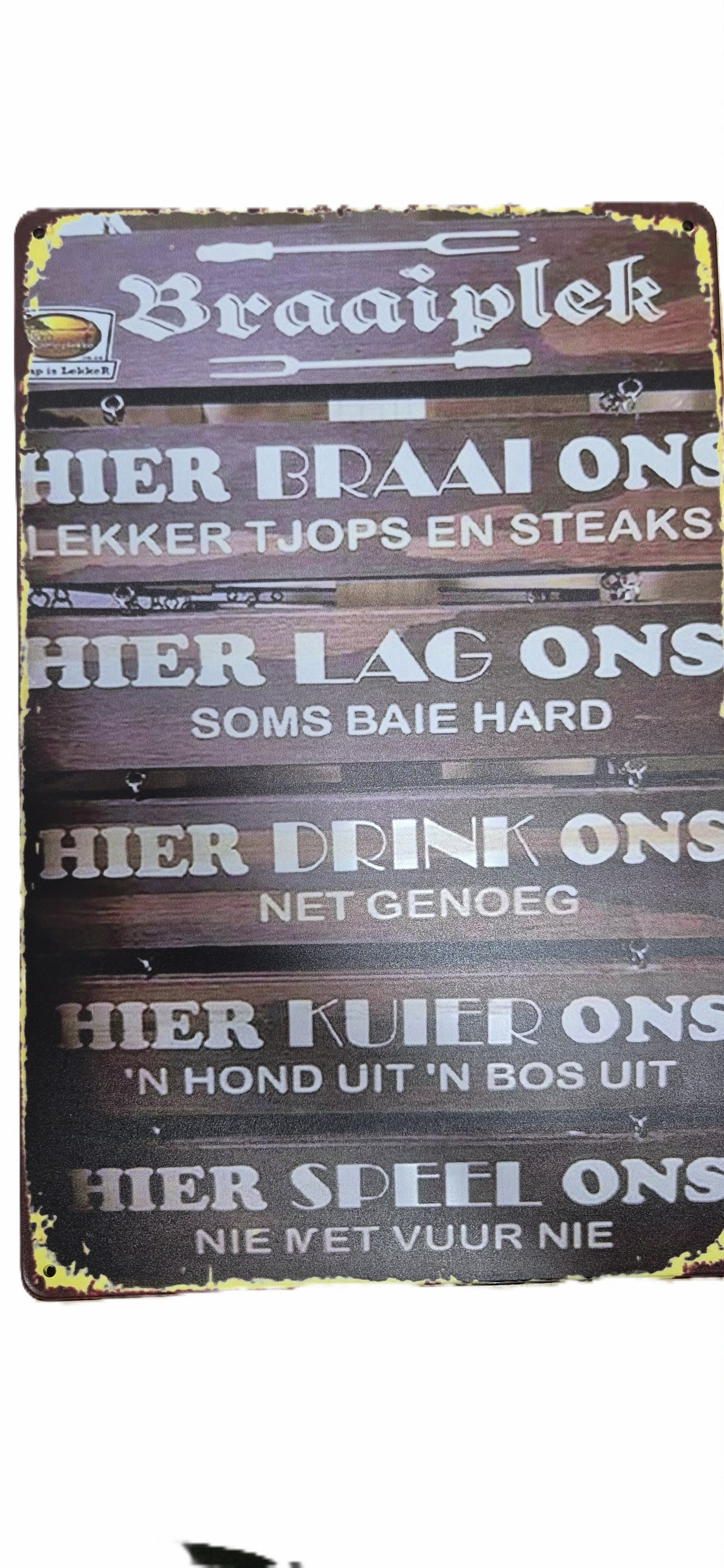 Sign Board Braaiplek