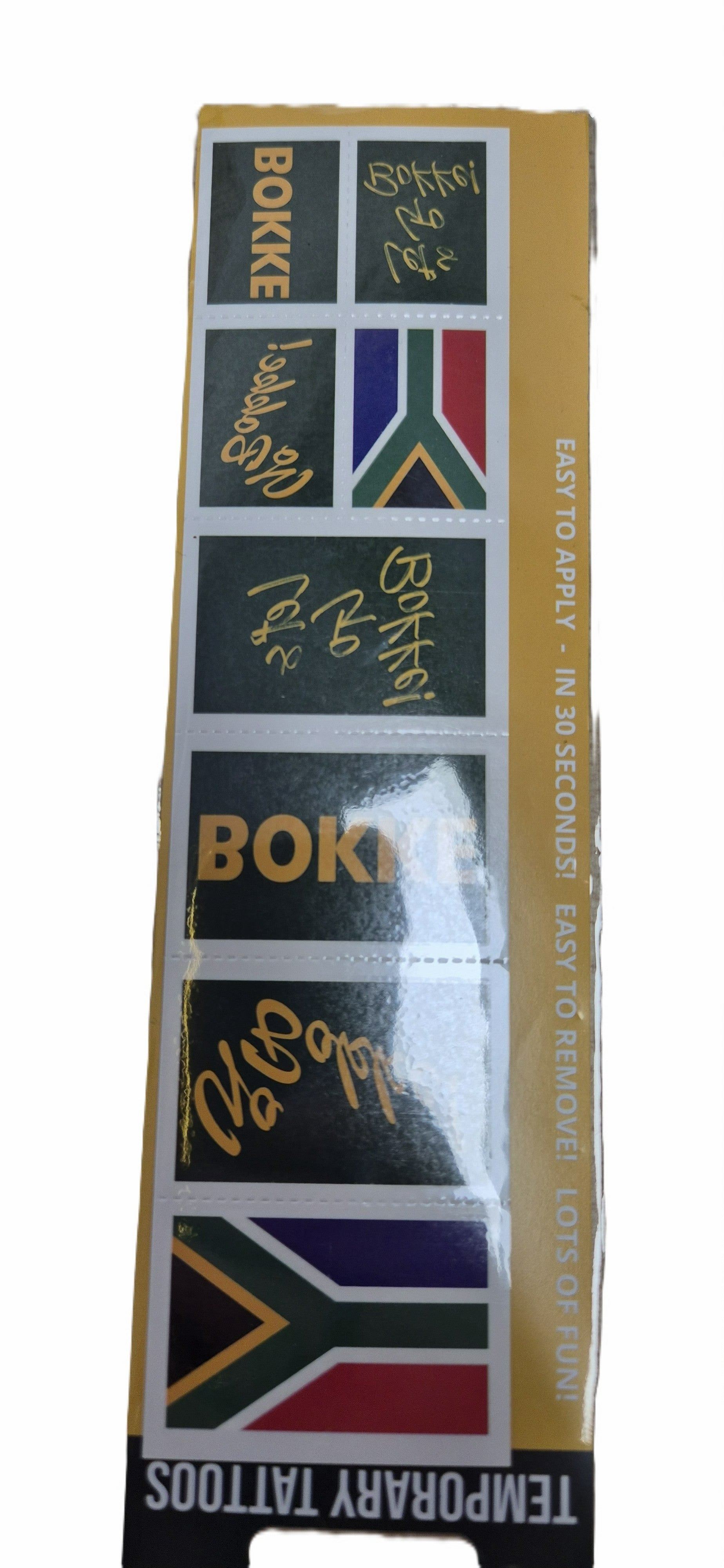 S A temporary Tattoos Bokke