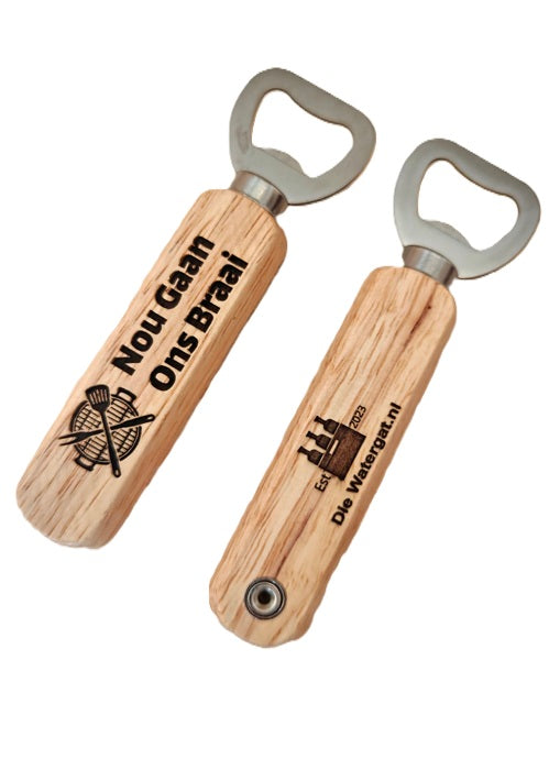 Nou Gaan ons Braai magnetic bottle opener